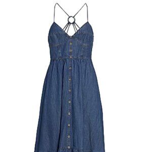 NWT En Saison Sere Midi Denim Dress Size Small